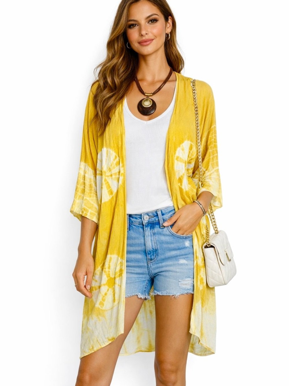 Umgee Tie Dye Kimono Open Front Cardigan XL